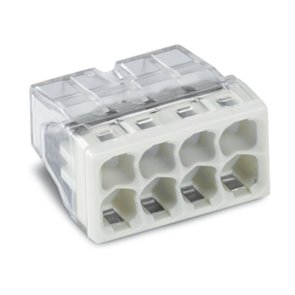 Wago 2273 Savienojuma klemmes monolītai dzīslai, 8-vietīgs, 0,5-2.5mm2, 24A/450V (5gab.) 2273-208