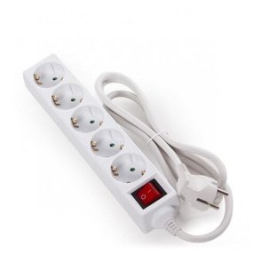 Acuma Pagarinātājs ar 5 rozetēm, ar slēdzi, balts, 1.5m