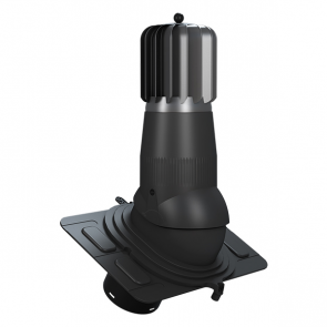 UNIWERSAL EVO вентиляционный выход D150 , ar mehānisko ventilatoru - Melns