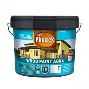 Pinotex Wood Paint Aqua BW Krāsa koka fasādēm, balta, 9L