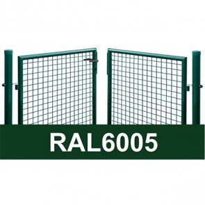 Vilmars Žoga Divviru vārti ar apaļajiem stabiem, zaļi, 1.5x3m