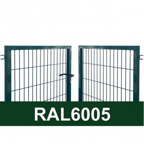 Vilmars Žoga Divviru vārti ar kvadrātprofila stabiem, zaļi, 1.2x4m