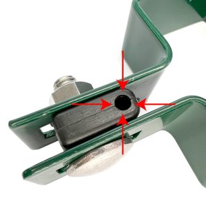 Vilmars Plastmasas stiprinājums žogam 827/828/831, D5mm